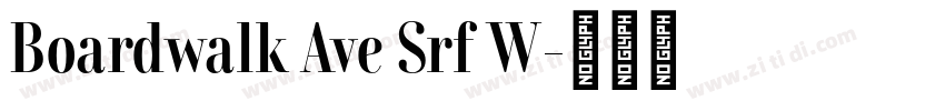 Boardwalk Ave Srf W字体转换